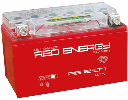 Аккум-р (мото) RED ENERGY 7 о.п. 1207.1 RS