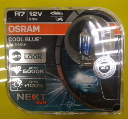 Лампа Osram H7 12V55W 64210 +100% COOL BLUE INTENSE (NextGen)