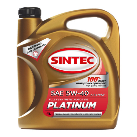 SINTEC Платинум SN/CF 5w40 4л синт.