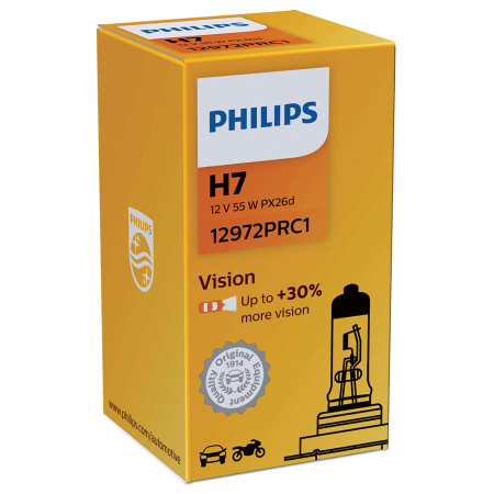 Лампа PHILIPS  H7 12V55W +30%    12972пр /10/100