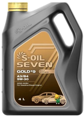 S-OIL 7 GOLD#9 A3/B4 SL 5w-30 4л синтетика (4)