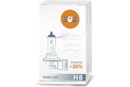 Лампа галогенная 12V SVS H8 PGJ19-1 35W Standard 30%