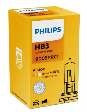 Лампа PHILIPS  HB3 12V60W+30% P20d