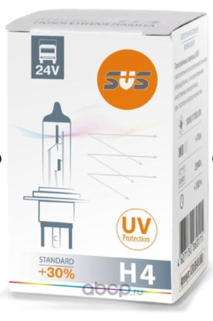 Лампа галогенная 24V SVS H4 P43t 75/70W Standard 30%