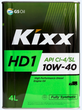 KIXX HD1 CI-4/SL 10W40 (D1)/ 4л мет. (4)