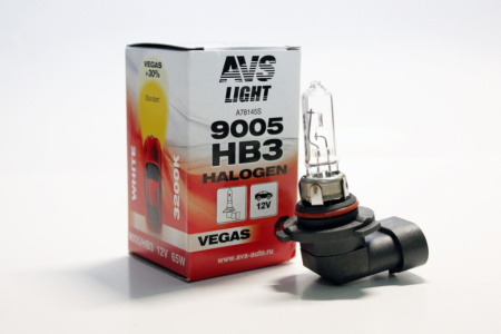 Галогенная лампа AVS Vegas HВ3/9005.12V.65W.1шт (10)