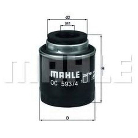 KNECHT/MAHLE OC 593/4 Фильтр масляный (W71293)