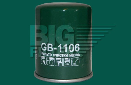 BIG FILTER GB-1106 Фильтр масляный KIA Sportage I 2.0i 94-05, MAZDA 626 2.0 (W6102)