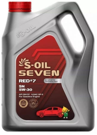S-OIL 7 RED#7 SN 5w-30 4л. полусинтетика (4)