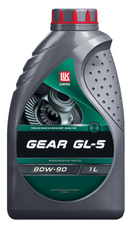 ЛУКОЙЛ GEAR GL-5 80W-90 мин. 1л (12)/(756) (стар.19550, 3524249 ТМ-5 80w90)