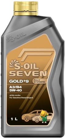 S-OIL 7 GOLD#9 A3/B4 SN 5w-40 1л синтетика (12)