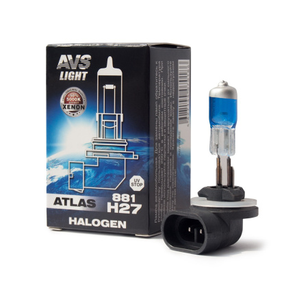 Галогенная лампа AVS ATLAS/5000K/H27/881.12V. 27W. 2шт