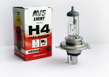 Галогенная лампа AVS Vegas H4.24V.75/70W. 1шт (10)