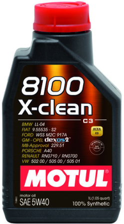 MOTUL 8100 X-clean C3 SAE 5w40 1л (12)