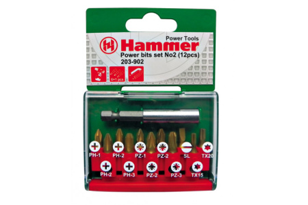 Набор бит Hammer Flex 203-902 PB набор No2  Ph/Pz/Sl/Tx  12шт.
