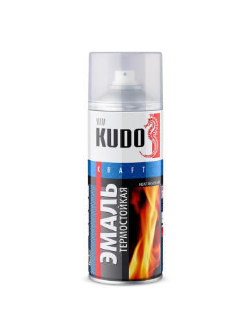 Эмаль термостойкая 520 мл серебристый KU-5001 (12) KUDO