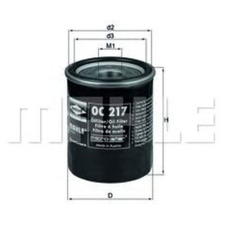 KNECHT/MAHLE OC 217/6 Фильтр масляный (W6101)