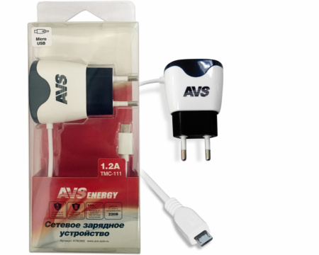 Устройство зарядное сетевое AVS c micro USB TMC-111 (1.2)